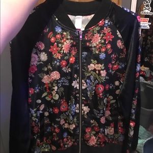 Floral bomber jacket